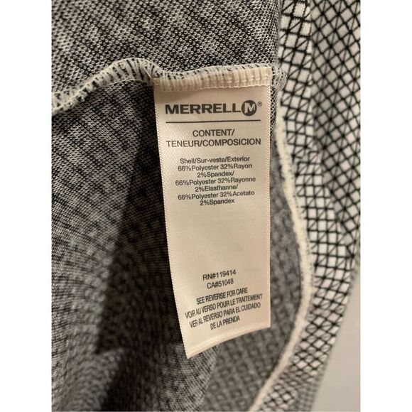 MERRELL Performance Polo-Indira Snap Womens-Blue/White Geometric L/S Medium - Picture 4 of 6